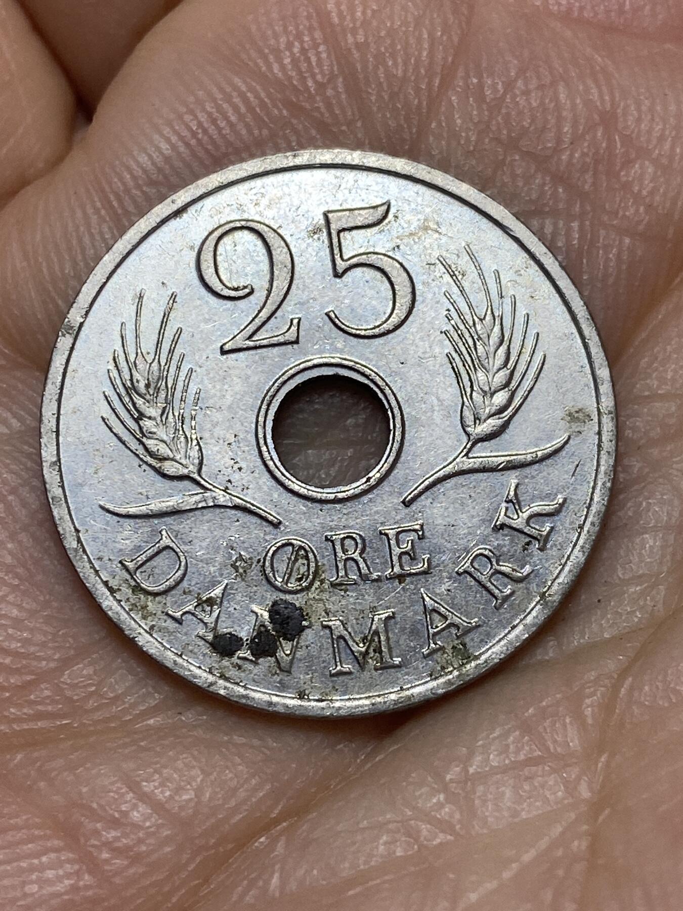 2026年第十一场(总第一百八十场）外国好品散币场(免佣金) 丹麦🇩🇰1968年25欧尔(弗雷德里克九世第四版，C; S版)