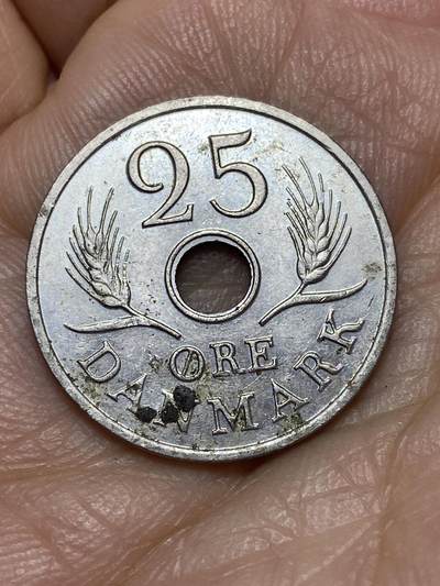 2026年第十一场(总第一百八十场）外国好品散币场(免佣金) - 丹麦🇩🇰1968年25欧尔(弗雷德里克九世第四版，C; S版)