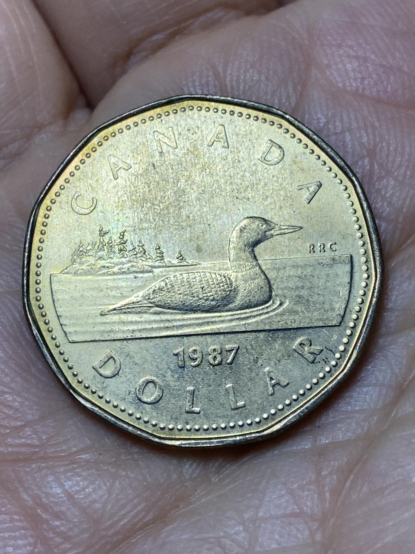 2026年第十一场(总第一百八十场）外国好品散币场(免佣金) 加拿大🇨🇦1987年1元(伊丽莎白二世中年花冠，浅浮雕版首发年)