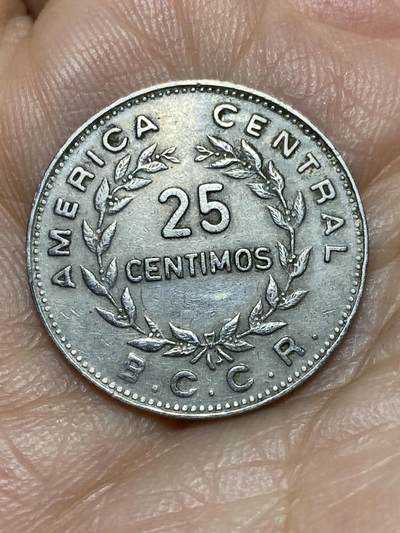 2026年第十一场(总第一百八十场）外国好品散币场(免佣金) - 哥斯达黎加🇨🇷1972单年份25分(1950–1994年第二版，大船图案，g版危地马拉造)