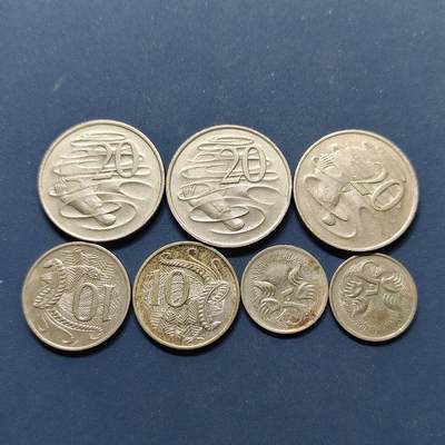 【全场包邮】纯粹捡漏拍496场-持续更新中 - 澳大利亚各年份散币7枚一组