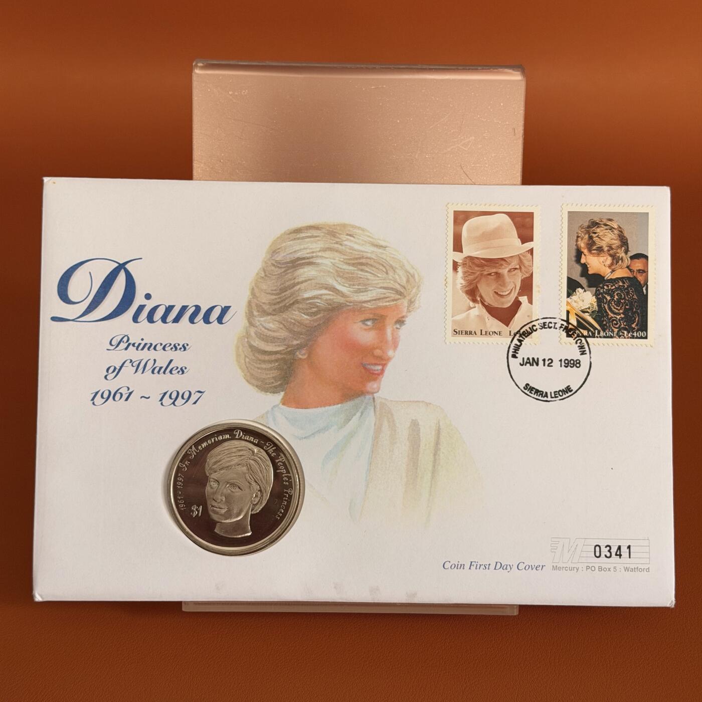 ＜星葵钱币社＞散币克朗场第68期·1月23日发货 〈邮币封〉塞拉利昂1998年人民的王妃·戴安娜1元克朗型纪念币