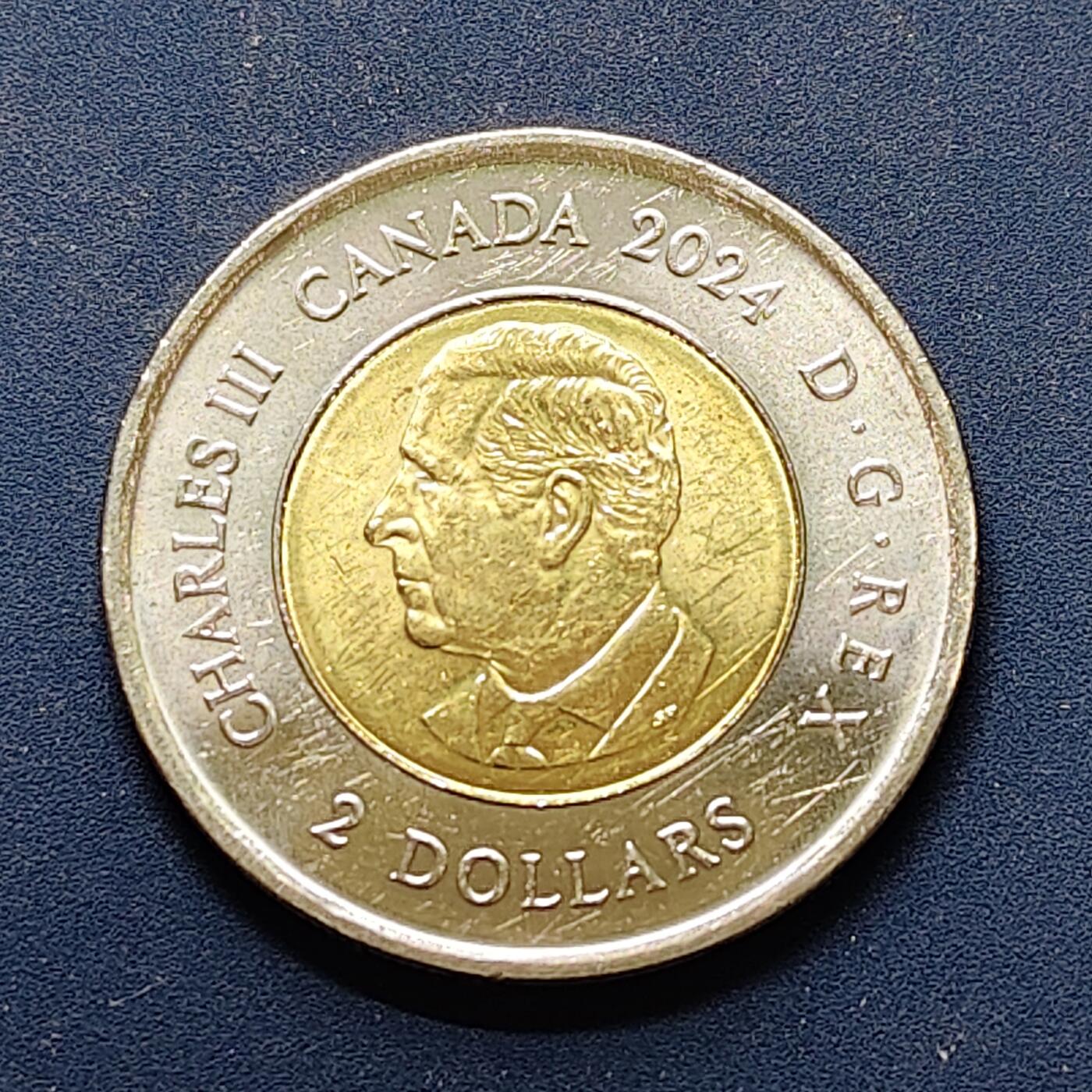 【全场包邮】纯粹捡漏拍496场-持续更新中 加拿大2024年2元因纽特努纳特彩色双色纪念币
