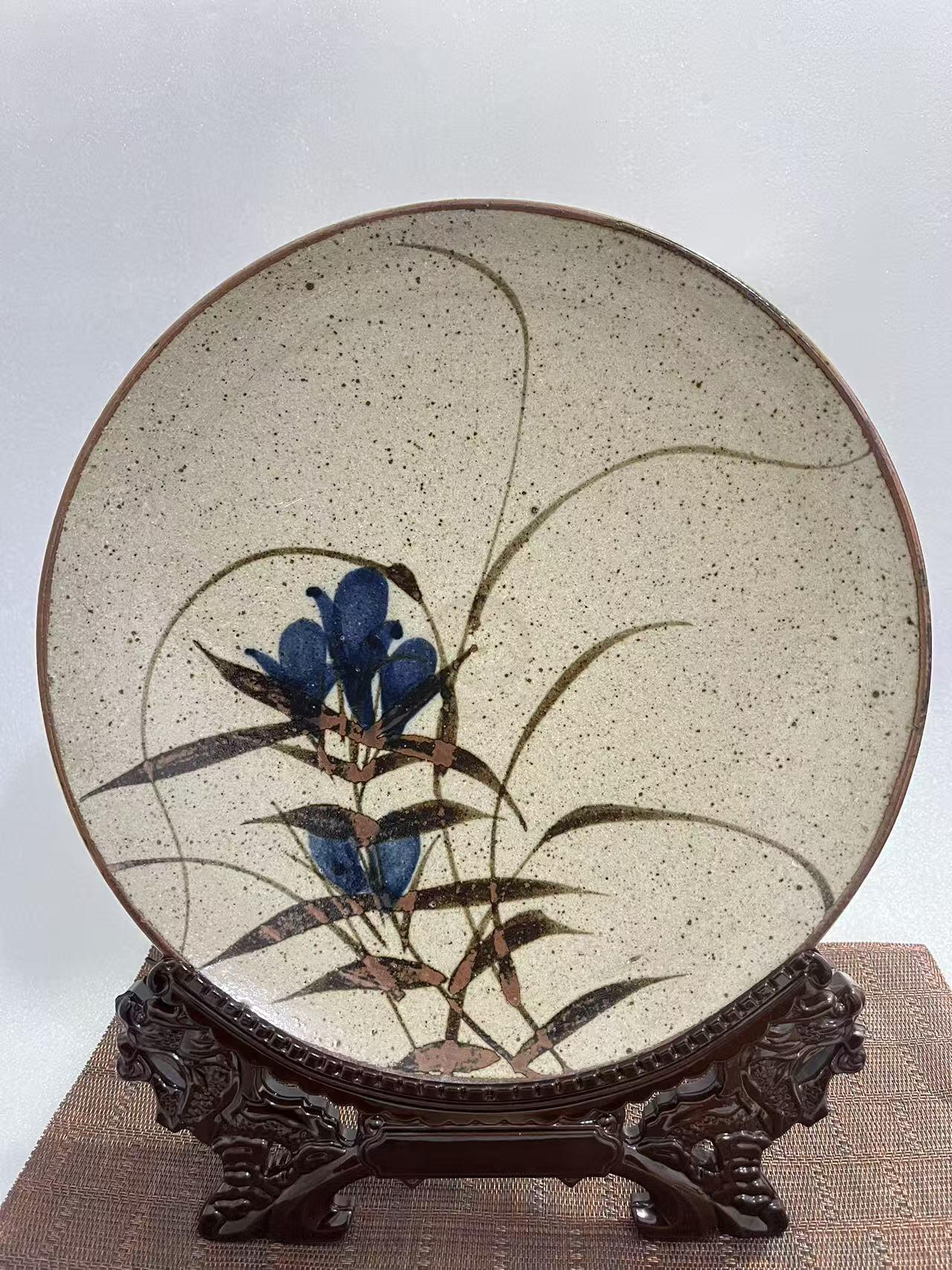 江南站杂件场 赏盘，芝麻釉