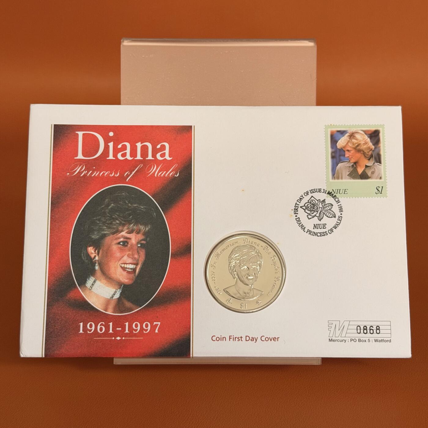 ＜星葵钱币社＞散币克朗场第68期·1月23日发货 〈邮币封〉纽埃1997年戴安娜王妃1元克朗型纪念币