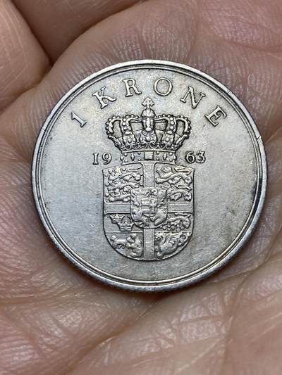 2026年第十一场(总第一百八十场）外国好品散币场(免佣金) - 丹麦🇩🇰1963年1克朗(弗雷德里克九世第三版，C; S版)