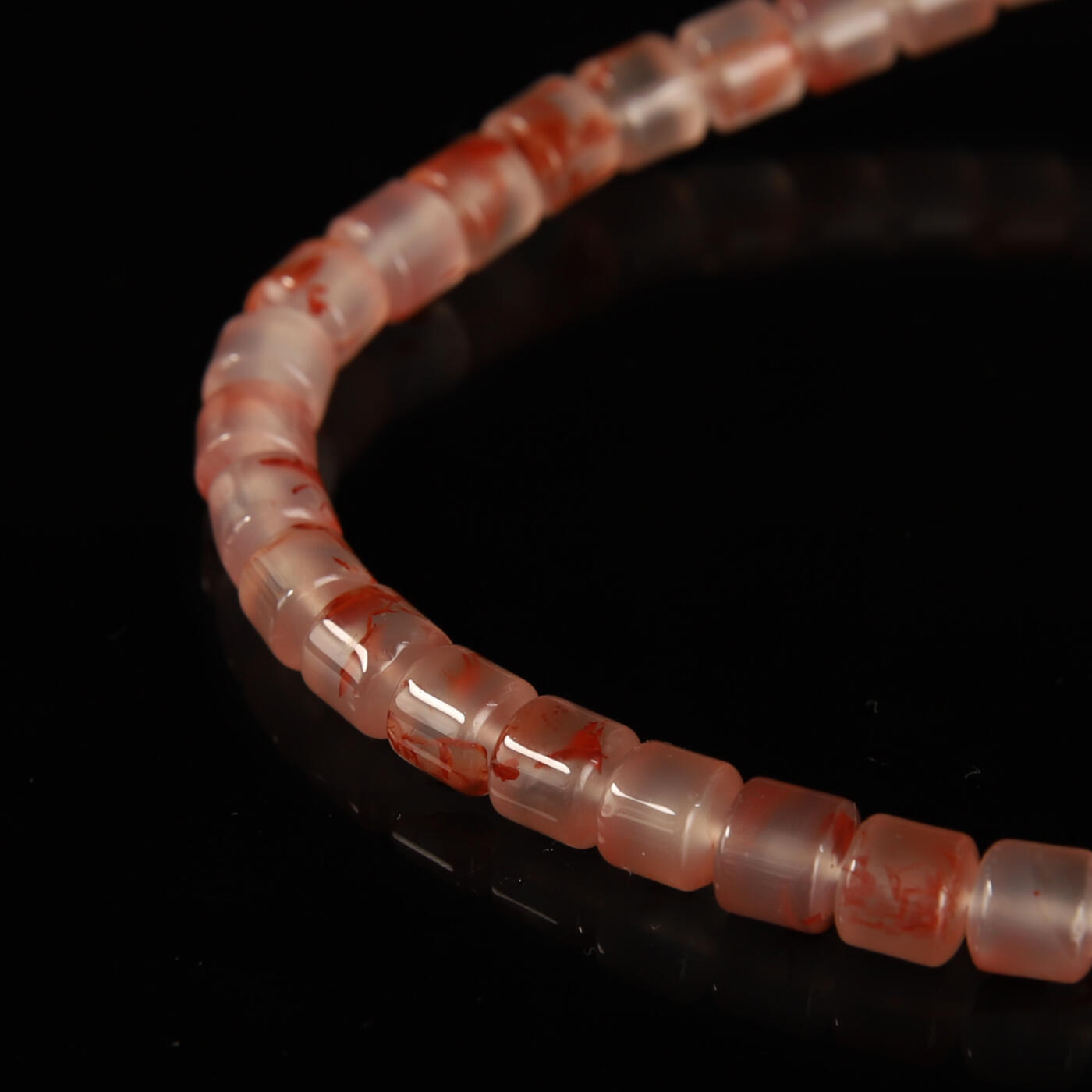 瑰丽珠宝（一） 高白底 水草花南红飘花108佛珠