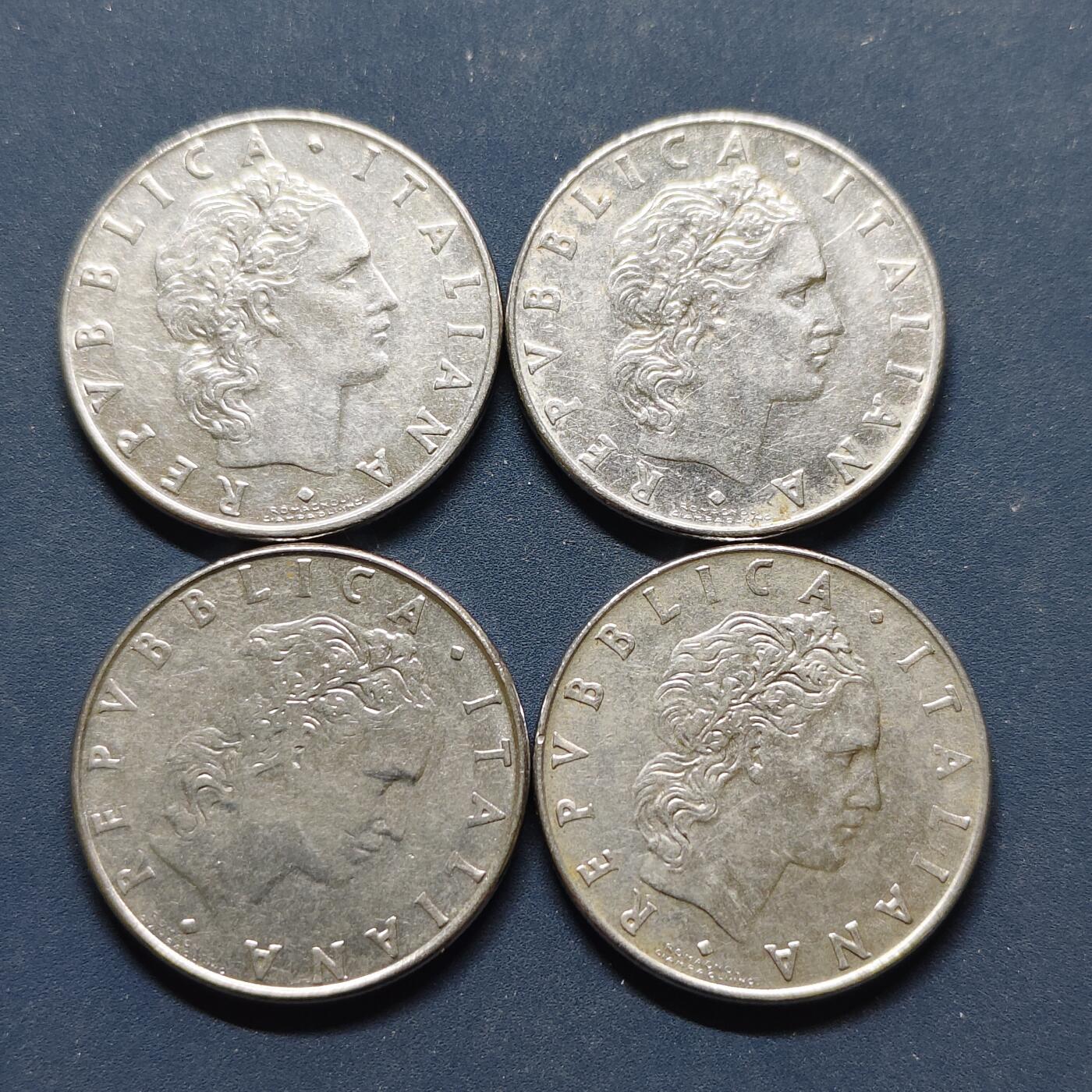 【全场包邮】纯粹捡漏拍496场-持续更新中 意大利1977-1981年赫菲斯托斯50里拉4枚一组