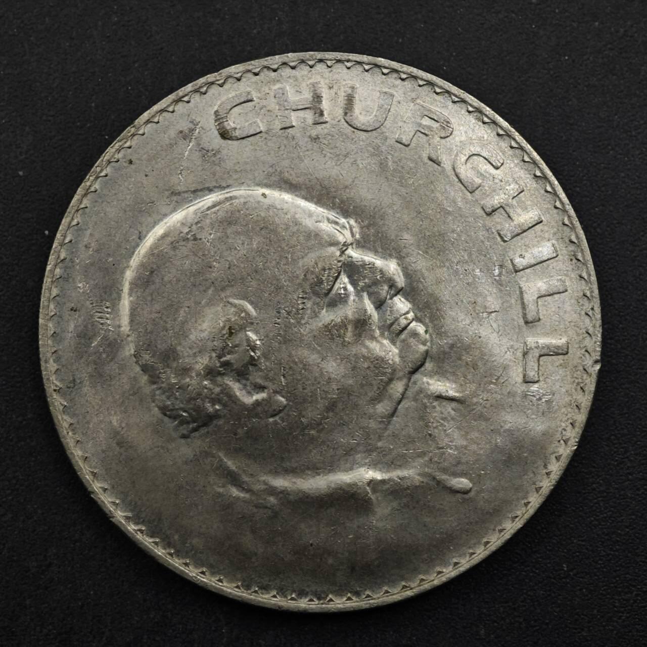 【淘币小摊】实时拍第八百五十拍   散币银币场   满百包邮可预留二周 每周一统一发货   英国1965年丘吉尔克朗纪念币