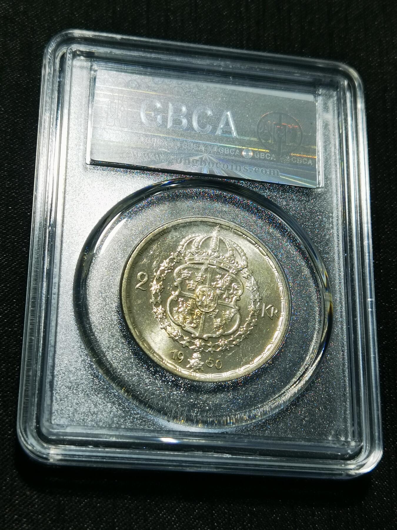 天下钱庄专场欢迎参拍 瑞典2克朗银币