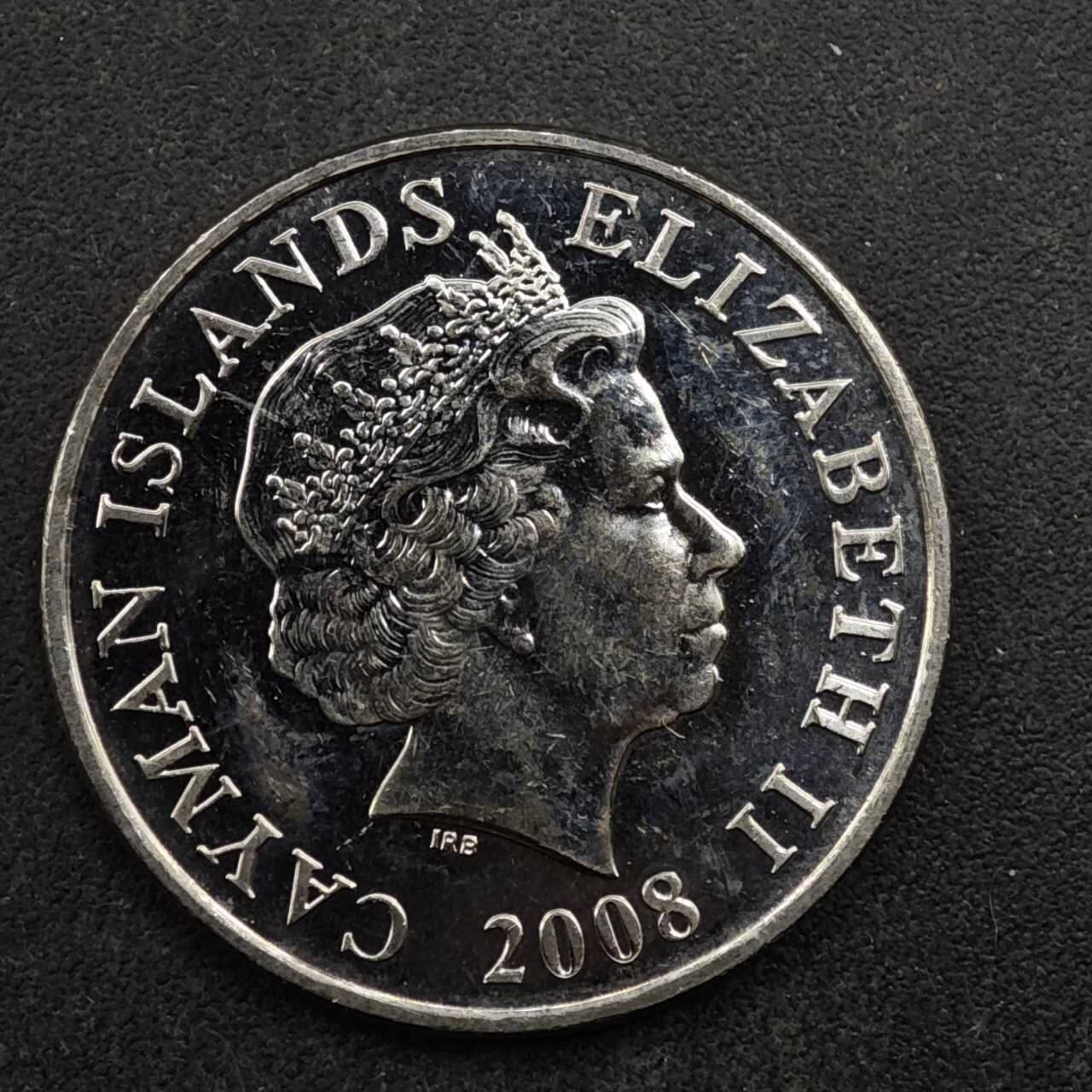 【淘币小摊】实时拍第八百五十拍   散币银币场   满百包邮可预留二周 每周一统一发货   开曼群岛2008年25分