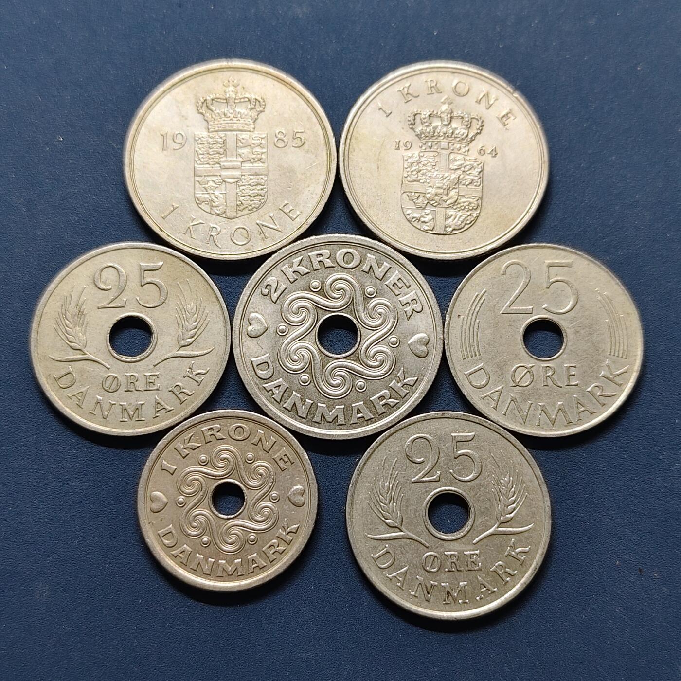【全场包邮】纯粹捡漏拍496场-持续更新中 丹麦各年份散币7枚一组