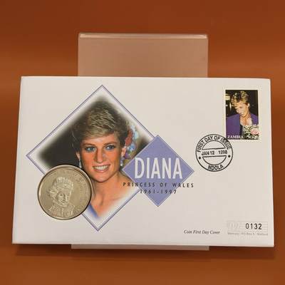 ＜星葵钱币社＞散币克朗场第68期·1月23日发货 - 〈邮币封〉赞比亚1998年戴安娜王妃1000克瓦查克朗型纪念币