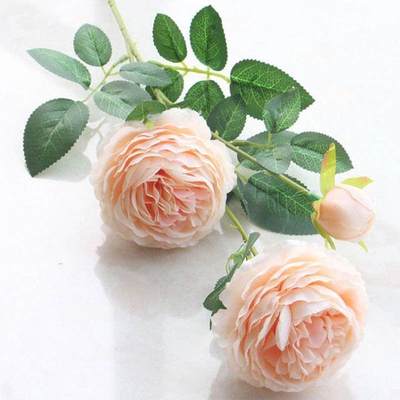 开心放漏，新年红包 - 一只3头牡丹仿真花婚庆装饰假花 人造牡丹花家居客厅装饰花