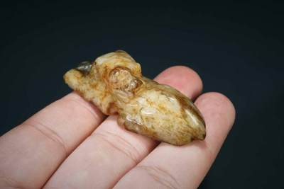 上海都达杂项专场三十四【年后发货全场包邮】   和田古玉兽86-5