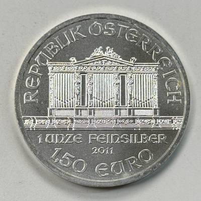 S&S Numismatic世界钱币-拍卖 第119期  - 奥地利2011年 维也纳爱乐乐团 1.5欧元1盎司投资银币 31.1克999银