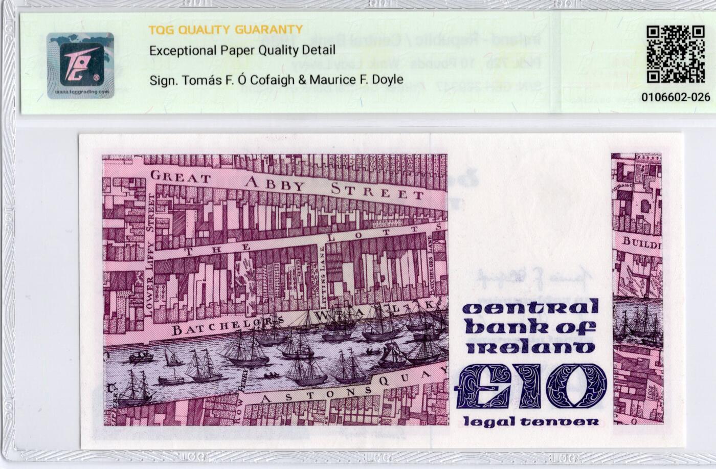 喜羊羊钱币收藏2026第13期(高性价比评级币场) 爱尔兰	P-72b 1986年10镑		55E				GEH380347			