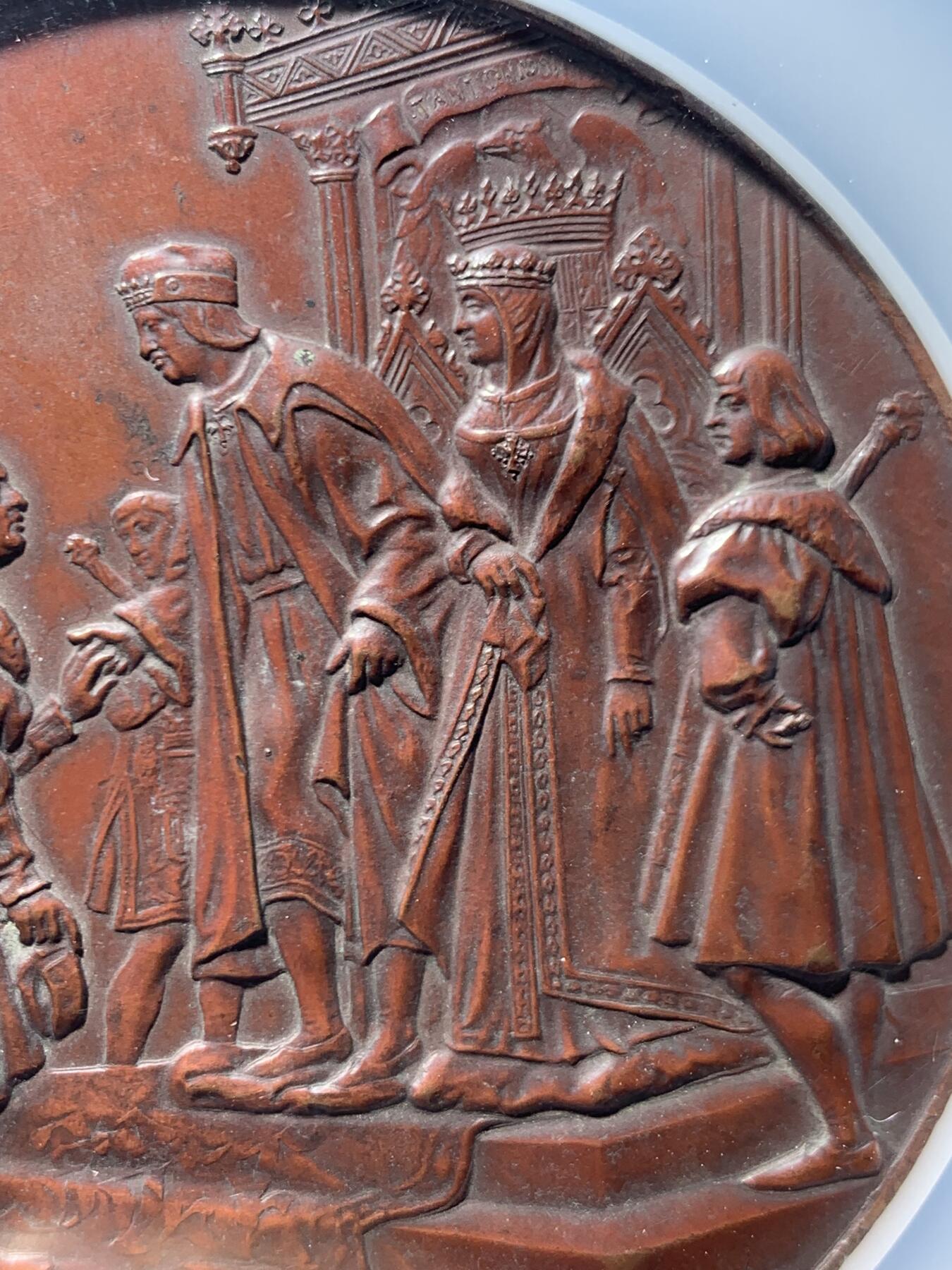 《竞宝斋》第459场 周日，周一，2场连拍 （全场包邮）欢迎送拍 NGC MS61BN 1892年 哥伦布 发现美洲纪念章 加大加厚盒装