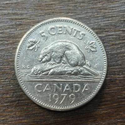 【铜匠收藏】★第138场★散币场。不寄存，30包邮。不满30元，支付5元运费。《接受代拍 代送NGC评级》 - 92【无寄存】加拿大 1979年 5分 