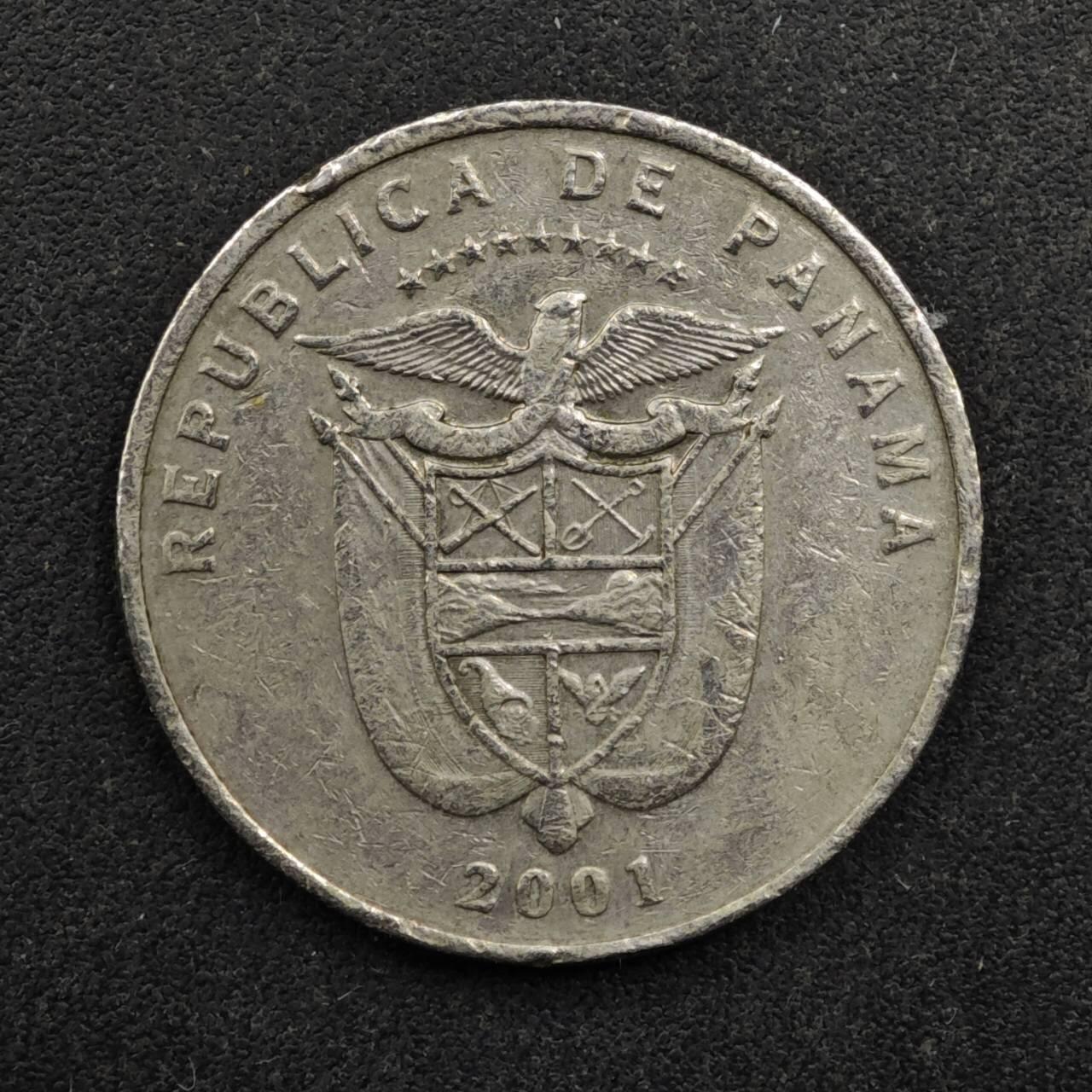 【淘币小摊】实时拍第八百五十拍   散币银币场   满百包邮可预留二周 每周一统一发货   巴拿马2001年5分镍币