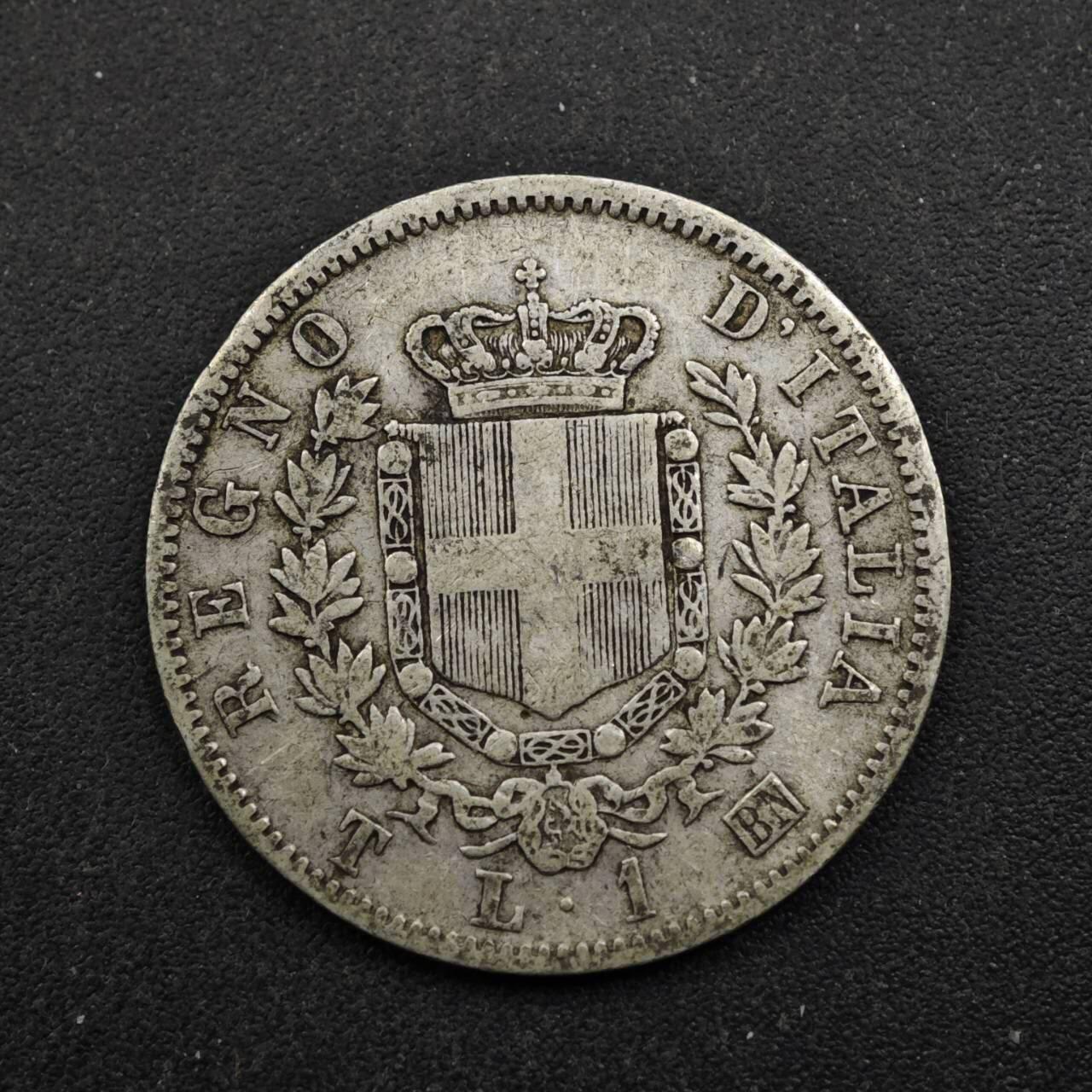 【淘币小摊】实时拍第八百五十拍   散币银币场   满百包邮可预留二周 每周一统一发货   意大利1863年1里拉银币