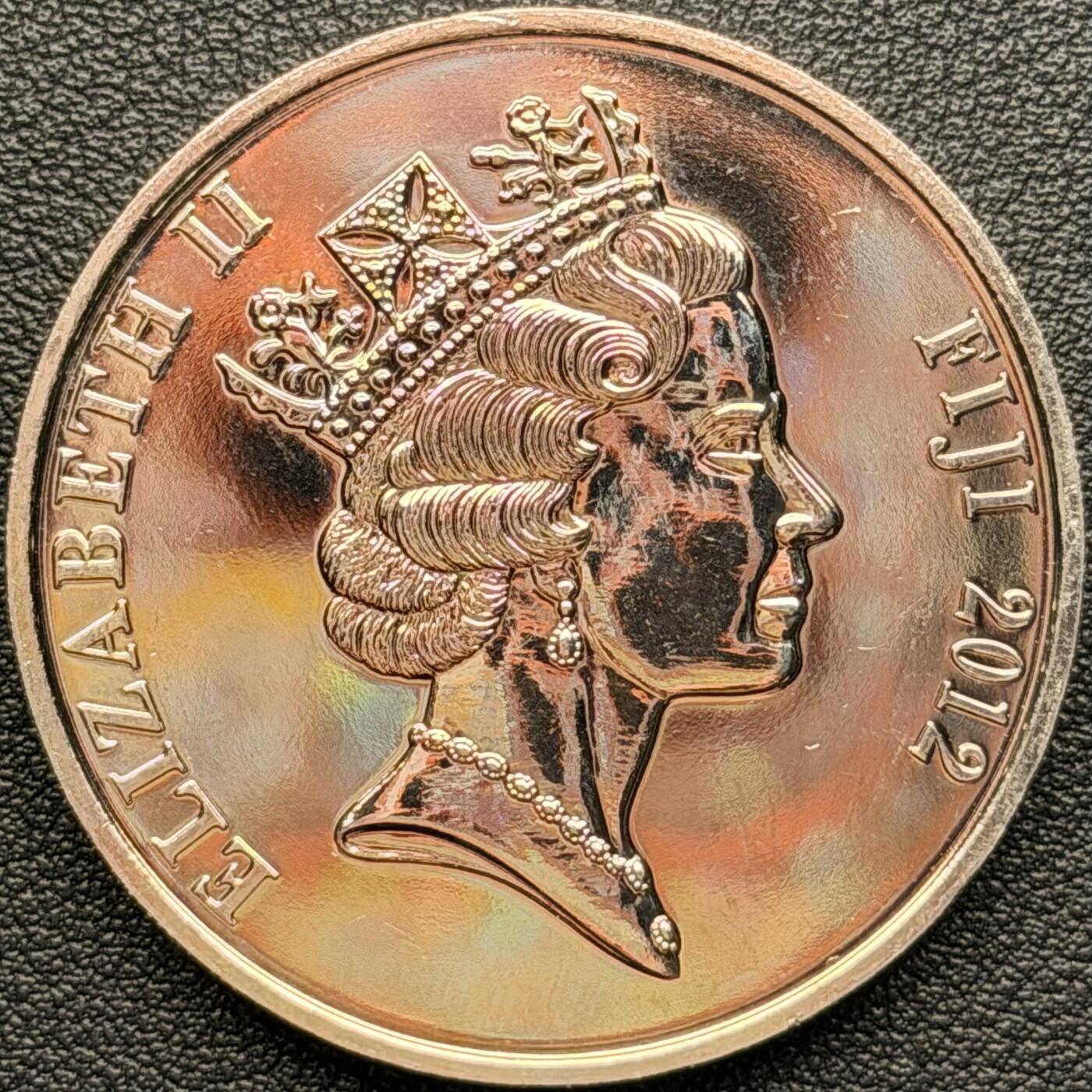 ＜星葵钱币社＞散币克朗场第68期·1月23日发货 斐济2012年女王登基60周年10元克朗型纪念币