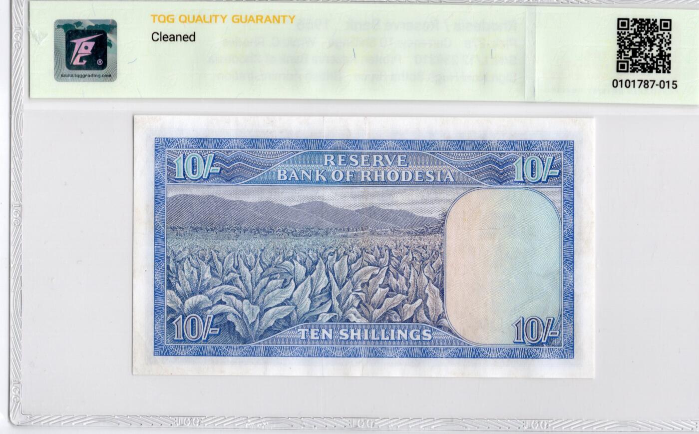 喜羊羊钱币收藏2026第13期(高性价比评级币场) 	罗得西亚	P-27a 1966年10先令		53				L/12 239310			