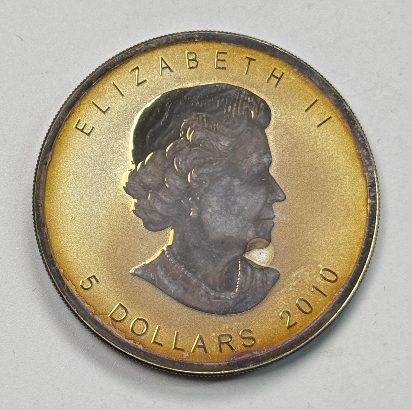 S&S Numismatic世界钱币-拍卖 第119期  加拿大2010年 枫叶 5加元1盎司9999投资银币“Fabulous 15标” 31.1克9999银