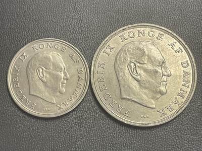 回流0120 - 丹麦70年代弗雷德里克九世时期1克朗、5克朗铜镍币