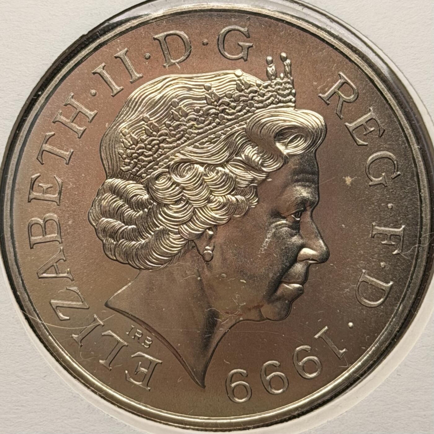 ＜星葵钱币社＞散币克朗场第68期·1月23日发货 〈邮币封〉英国1999年戴安娜王妃5镑克朗型纪念币