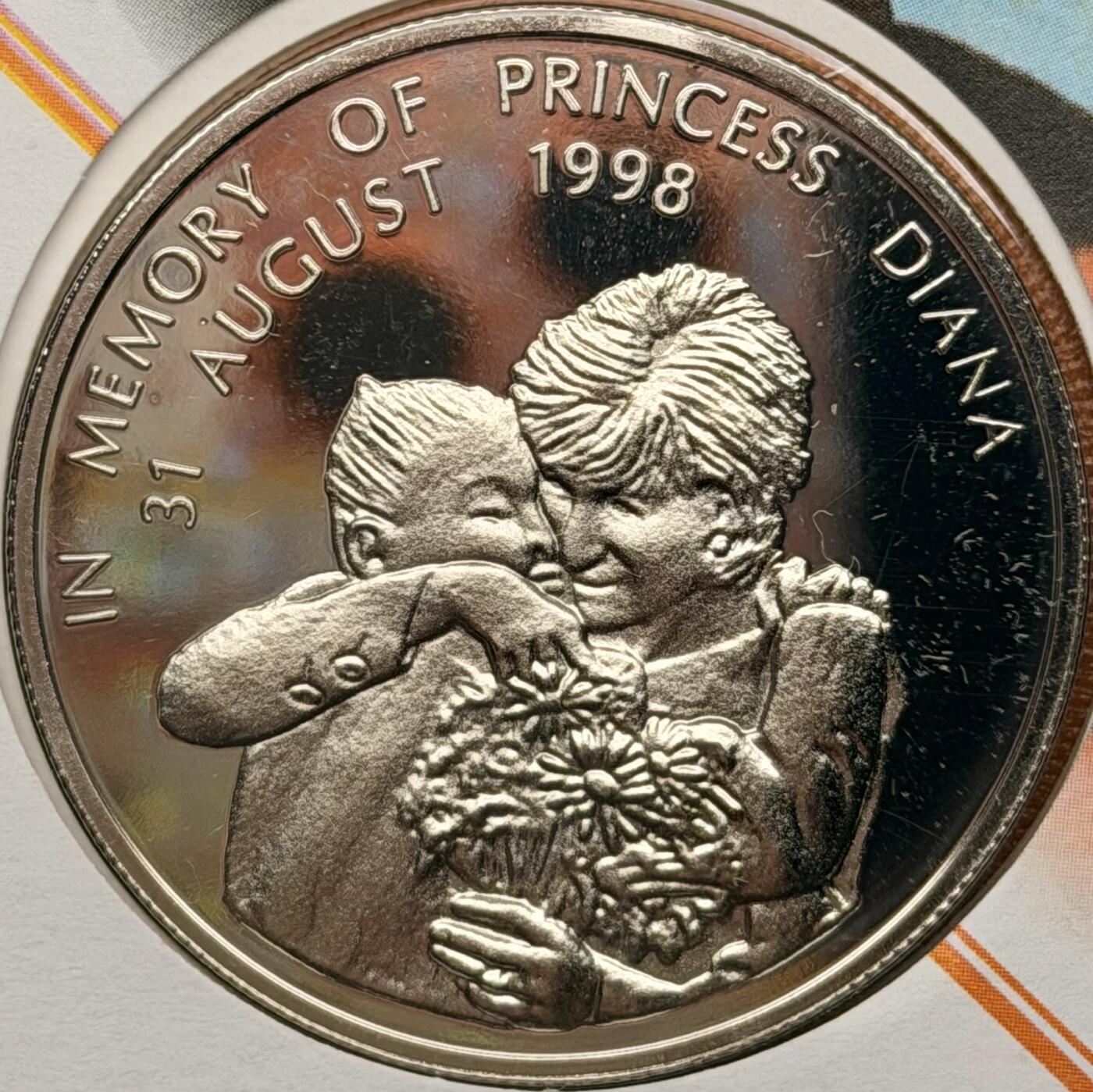 ＜星葵钱币社＞散币克朗场第68期·1月23日发货 〈邮币封〉赞比亚1998年戴安娜王妃1000克瓦查克朗型纪念币