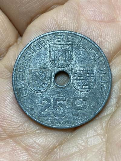 2026年第十一场(总第一百八十场）外国好品散币场(免佣金) - 比利时🇧🇪1944年25分(二战德国占领时期，荷语–法语版)