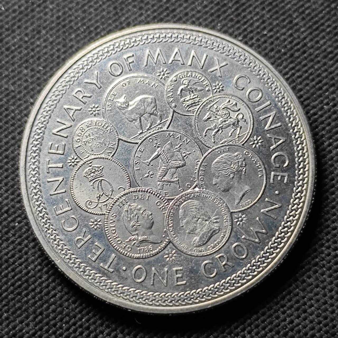 KK钱币收藏小铺  第400期  百期特拍（四拍之四）2月预留时间 周末发货  马恩岛1979年1克朗 铸币一百周年纪念币 