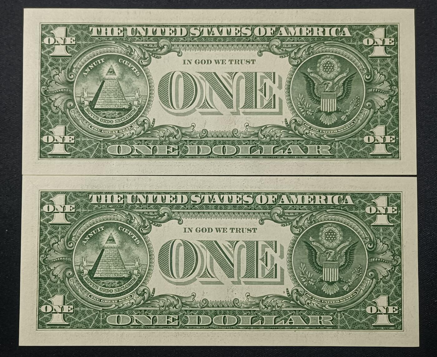 【游宝拍卖】乙巳蛇年第109期 佣金1元起 美国-1美元【五连号 全新UNC/UNC-】