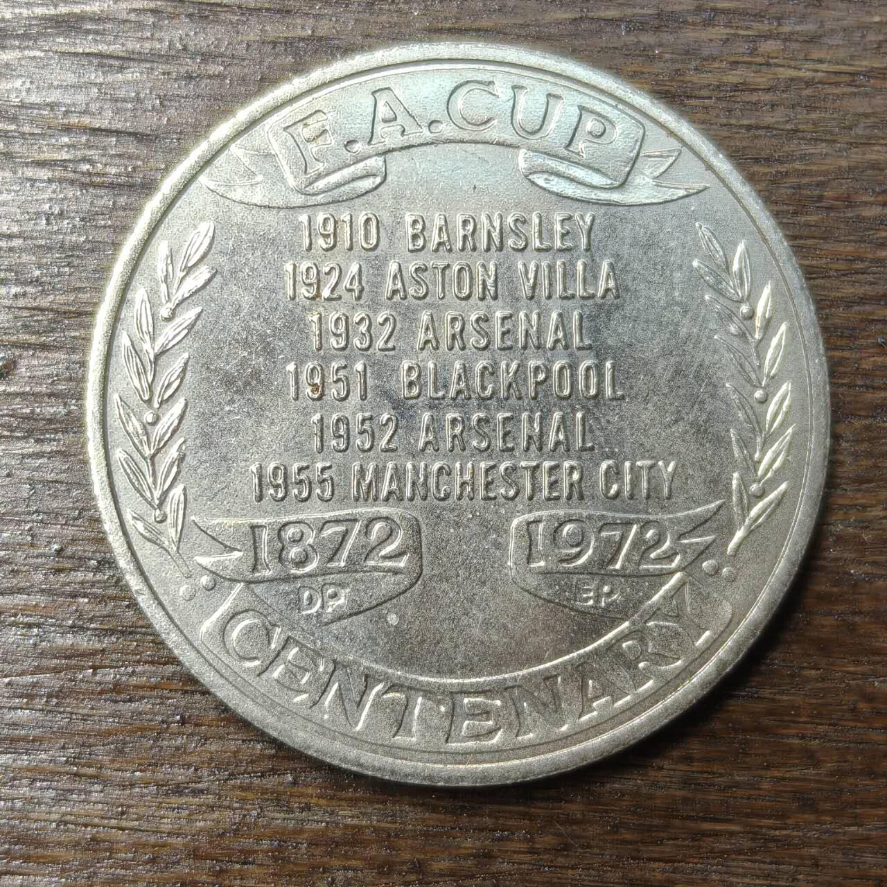 【铜匠收藏】★第138场★散币场。不寄存，30包邮。不满30元，支付5元运费。《接受代拍 代送NGC评级》 63【无寄存】1972年英国足总杯纪念币