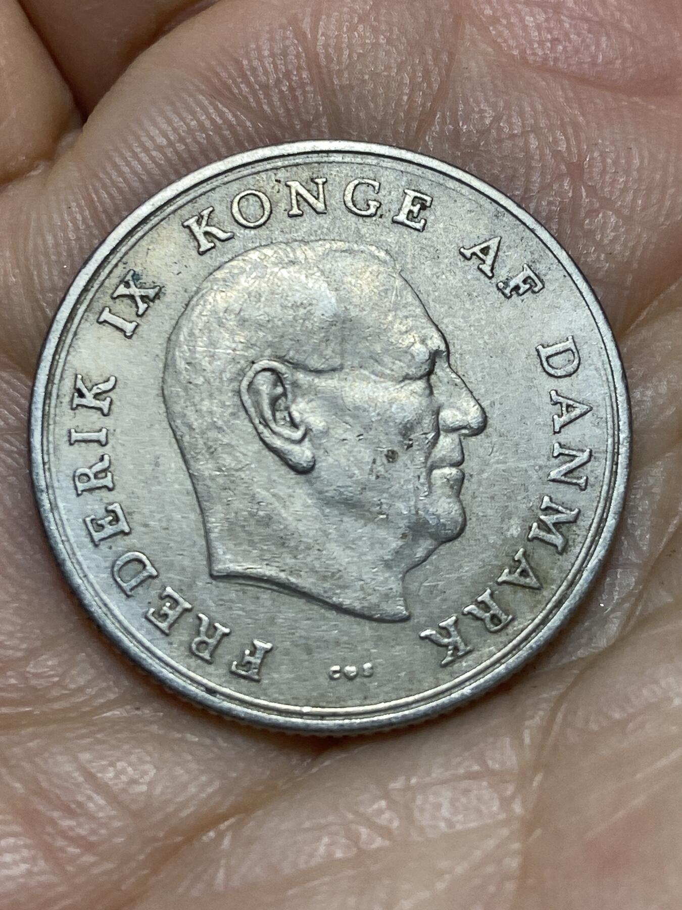 2026年第十一场(总第一百八十场）外国好品散币场(免佣金) 丹麦🇩🇰1963年1克朗(弗雷德里克九世第三版，C; S版)