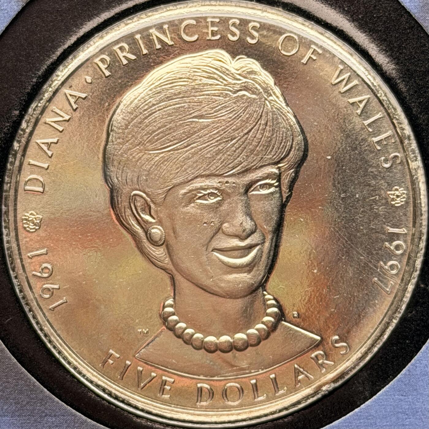 ＜星葵钱币社＞散币克朗场第68期·1月23日发货 〈邮币封〉马绍尔群岛1997年戴安娜王妃5元克朗型纪念币