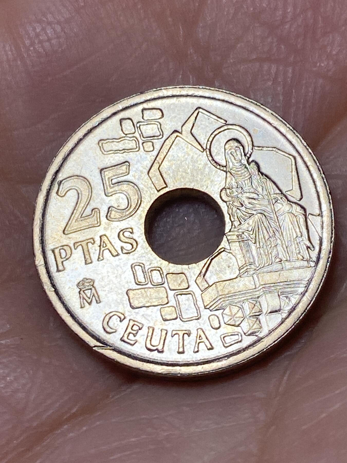 2026年第十一场(总第一百八十场）外国好品散币场(免佣金) 少见原光好品–西班牙🇪🇸1998年25比塞塔(休达自治市纪念币)