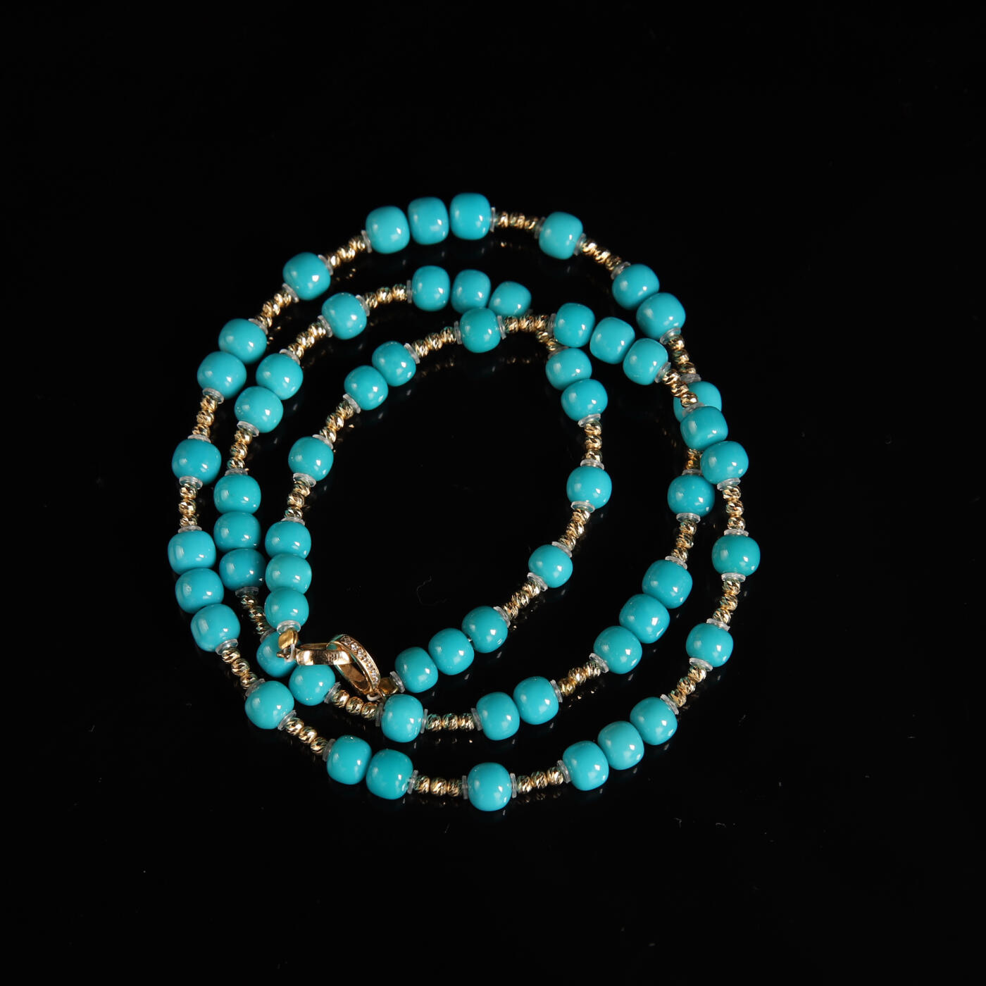 瑰丽珠宝（一） 珠宝级 瓷釉级原矿18K金满天星松石项链