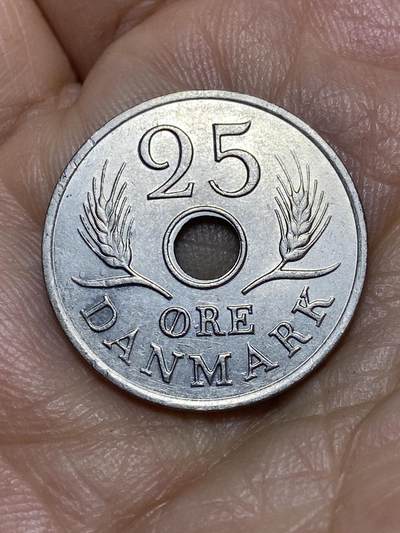 2026年第十一场(总第一百八十场）外国好品散币场(免佣金) - 丹麦🇩🇰1968年25欧尔(弗雷德里克九世第四版，C; S版)