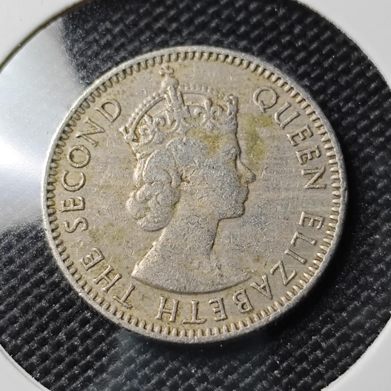 KK钱币收藏小铺  第388期  2月预留时间 周末发货  1960毛里求斯1/4卢比