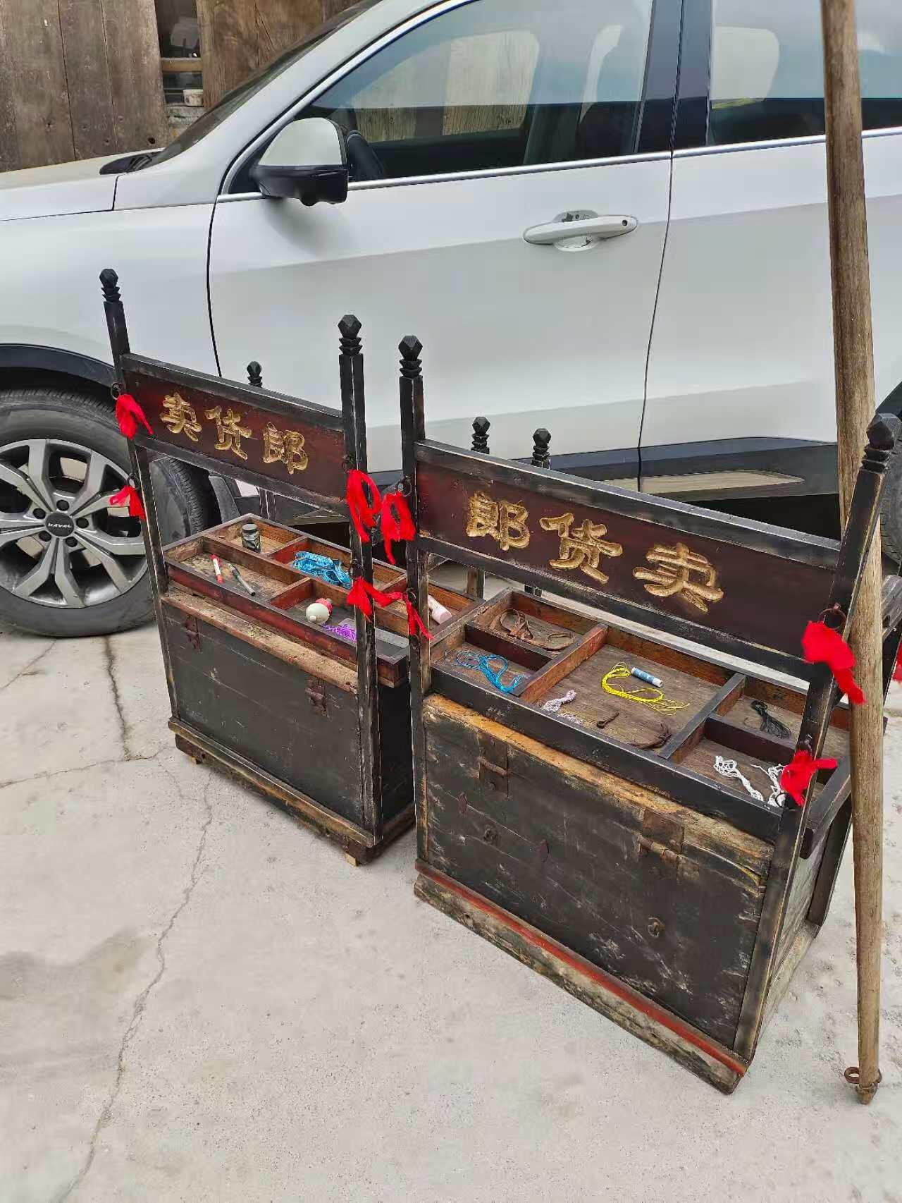 清代卖货郎挑担一套，民俗博物馆，影视道具，首选佳品。