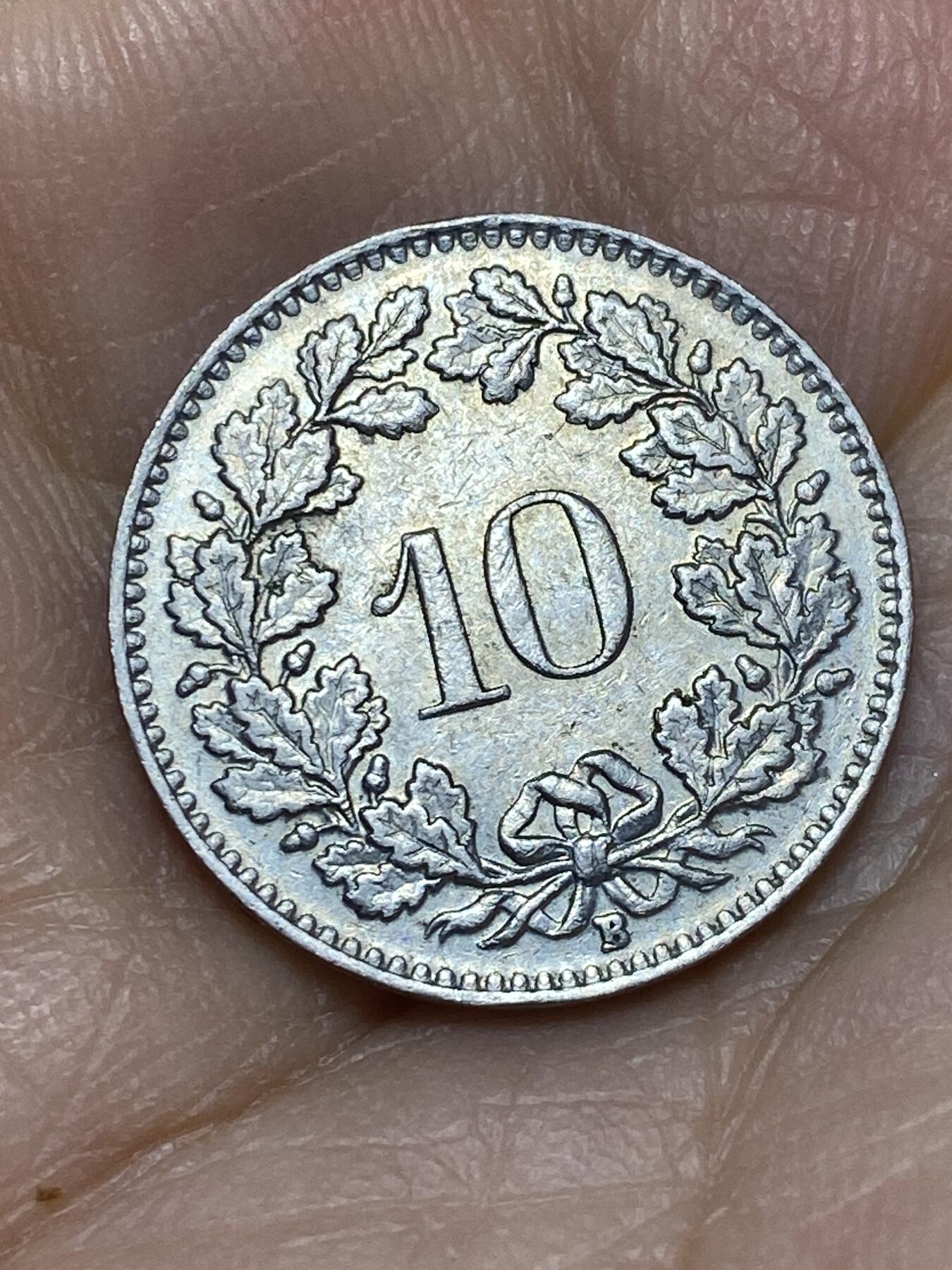 2026年第十一场(总第一百八十场）外国好品散币场(免佣金) 少见年份–瑞士🇨🇭1954年10拉彭(第二版，B标伯尔尼造)