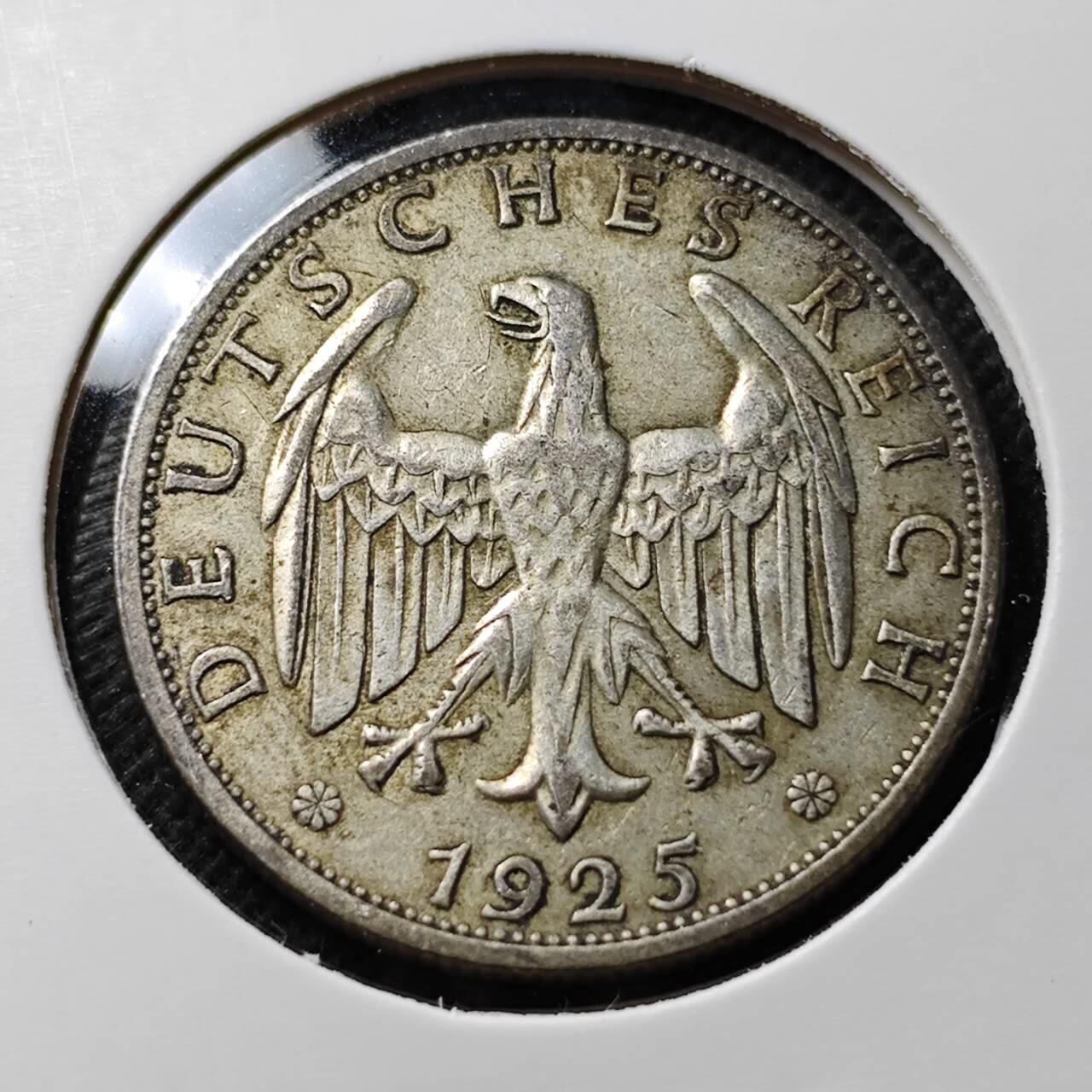 KK钱币收藏小铺  第400期  百期特拍（四拍之四）2月预留时间 周末发货 1925 德国2马克银币