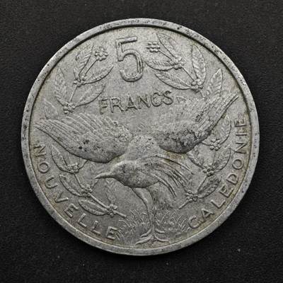【淘币小摊】实时拍第八百五十拍   散币银币场   满百包邮可预留二周 每周一统一发货   - 喀里多尼亚1952年5法郎铝币