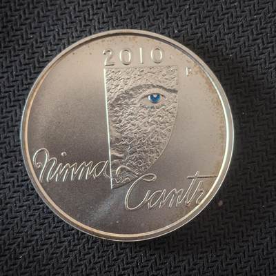 道一币馆币章第一百六十四场 - 芬兰2010年社会活动家明娜·坎斯10欧元银币 25.5g 925s