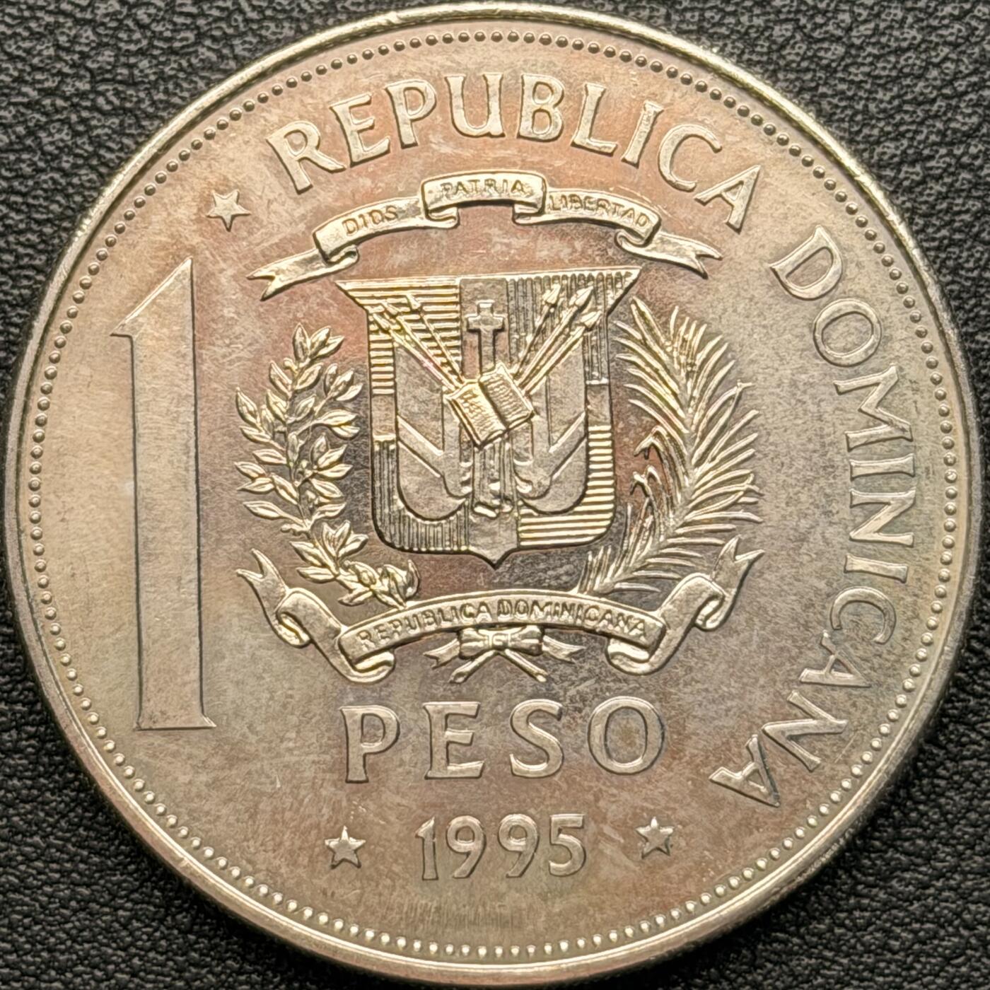 ＜星葵钱币社＞散币克朗场第68期·1月23日发货 多米尼加1995年联合国50周年1比索克朗型纪念币