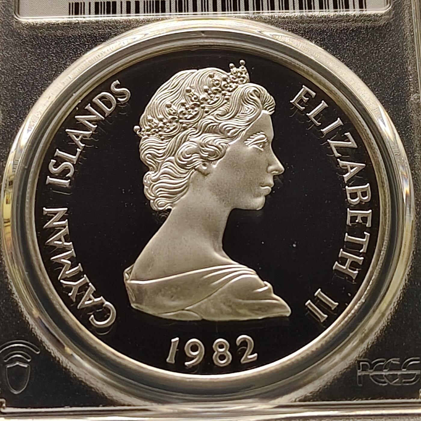 【全场包邮】纯粹捡漏拍497场-持续更新中 【收藏级·冠军分】开曼群岛1982年5元议会制政府成立150周年精制纪念银币【42毫米35.5克92.5%】-量1105-PCGS PR69 DCAM