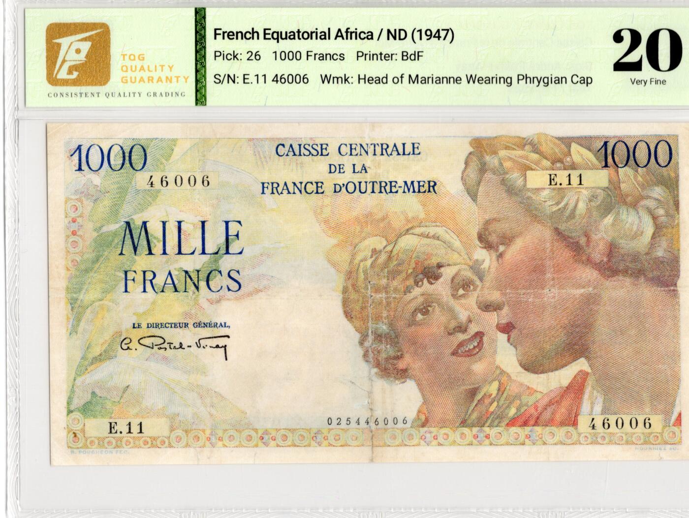 喜羊羊钱币收藏2026第13期(高性价比评级币场) 	法属印度支那	P-82b 1947-54年100皮阿斯特			45				F.2698 753			