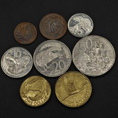 【淘币小摊】实时拍第八百五十拍   散币银币场   满百包邮可预留二周 每周一统一发货   - 新西兰8枚